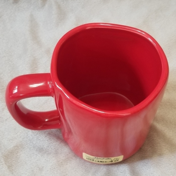 Rae Dunn Cheer Christmas Holiday Coffee Mug. Red w/ White Letters. NWT. - Picture 3 of 4